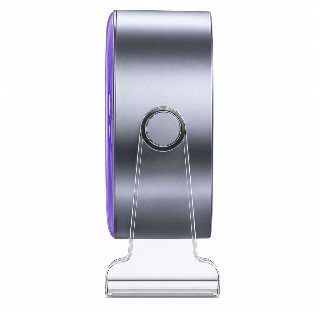 Rotating Desk & Wall Fan — true side white