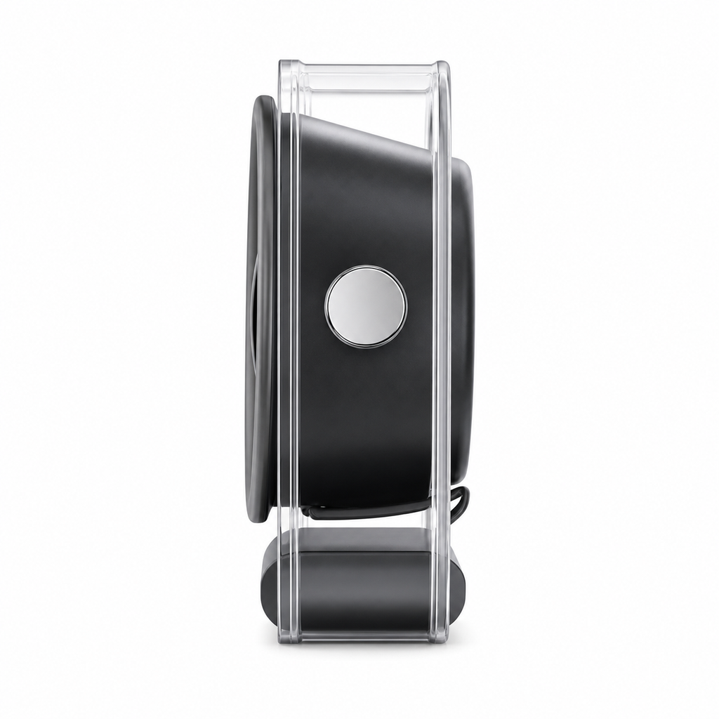 Rechargeable Turbo Desk Fan — true side white