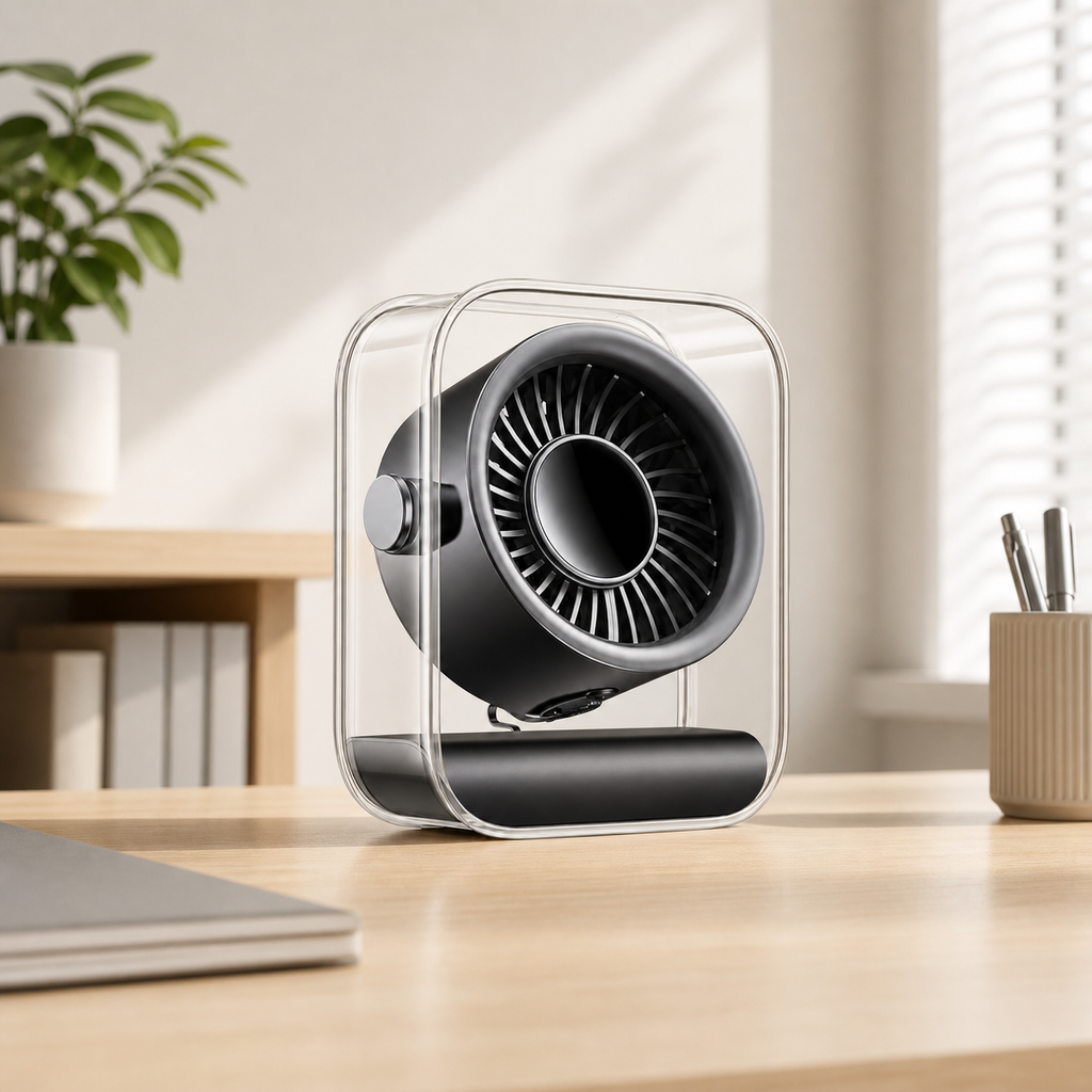 Compact Digital Desk Fan — lifestyle