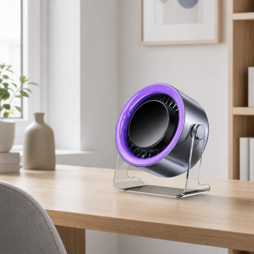 Rotating Desk & Wall Fan — lifestyle