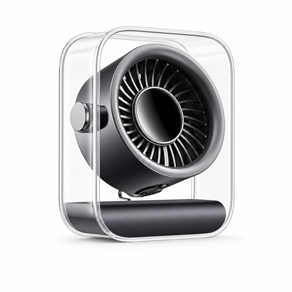 Compact Digital Desk Fan — clean product image on white background